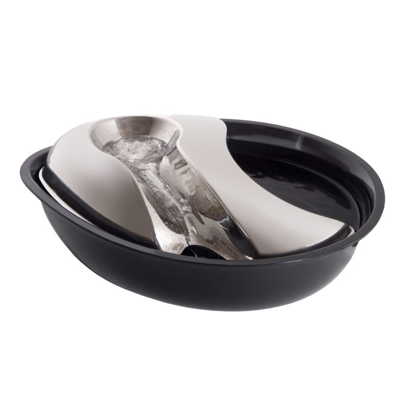 Pioneer Pet - Raindrop ,SS & Plastic Fountain Black