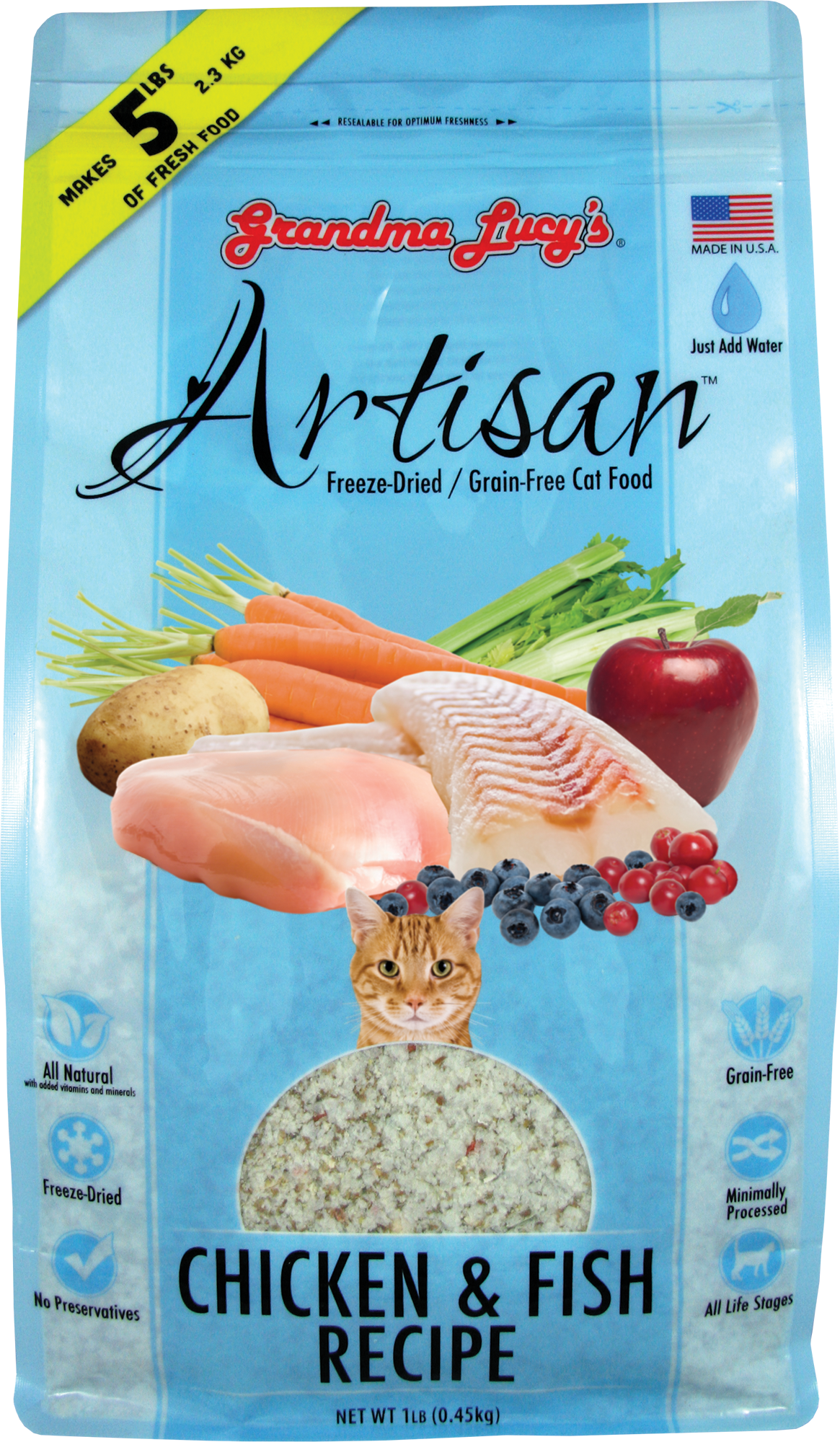 Grandma Lucy's Artisan Chicken & Fish Cat Food 1lb