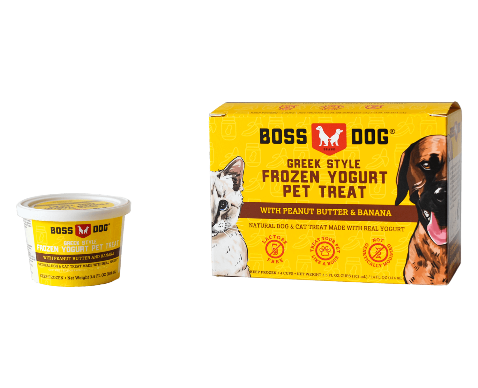 Boss Peanut Butter & Banana Flavour Frozen Greek Yogurt Boss Peanut Butter & Banana Flavour Frozen Greek Yogurt