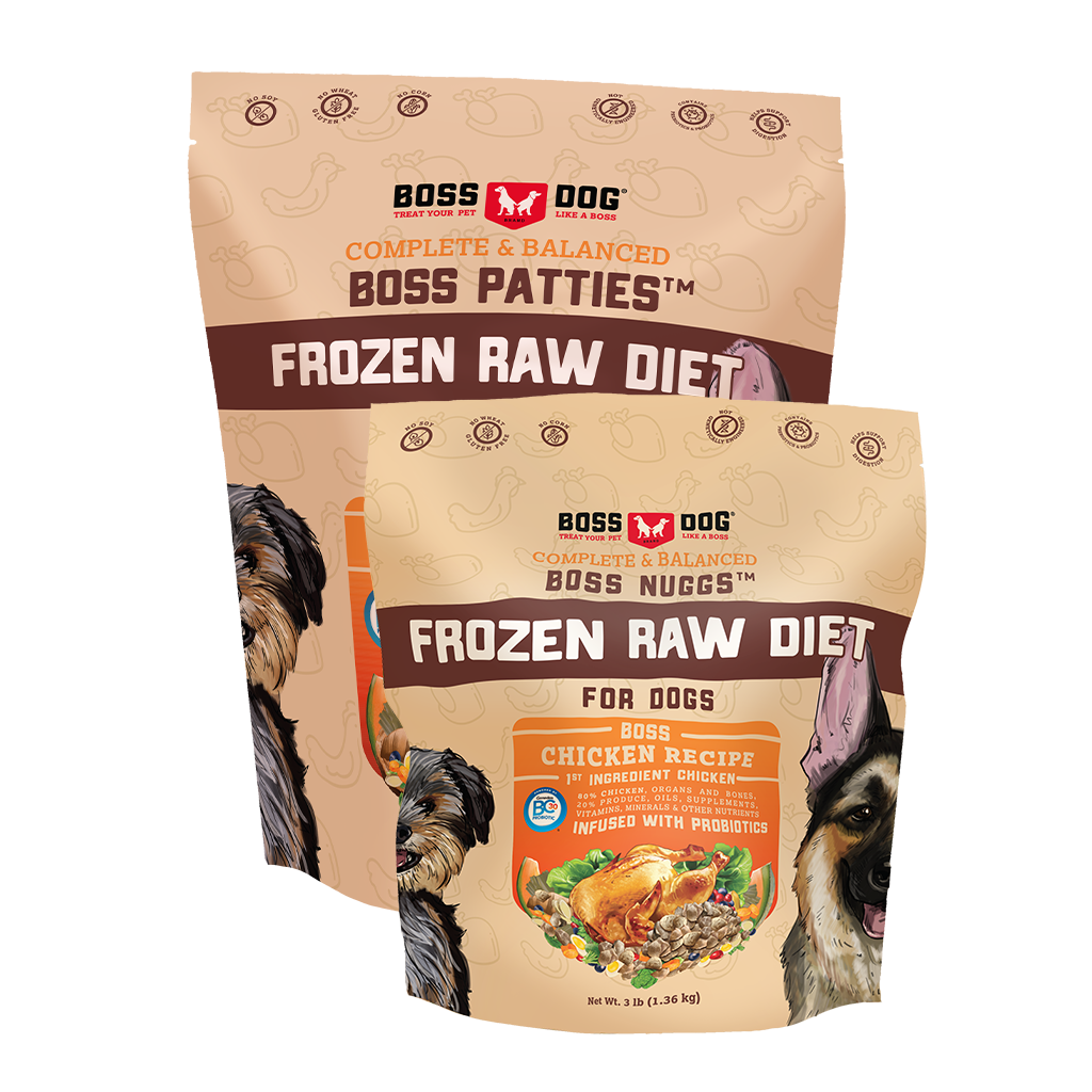 Boss Dog Raw Frozen Nuggets & Patties Chicken Diet