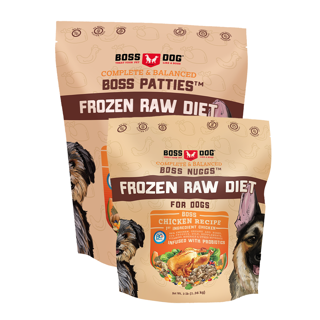 Boss Dog Raw Frozen Nuggets & Patties Chicken Diet Boss Dog Raw Frozen Nuggets & Patties Chicken Diet