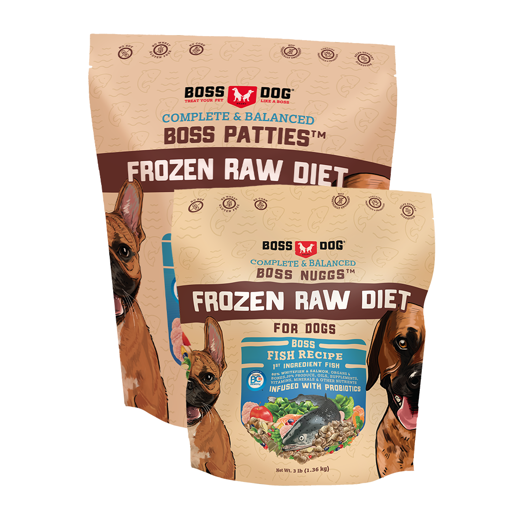 Boss Dog Raw Frozen Nuggets & Patties Fish Diet