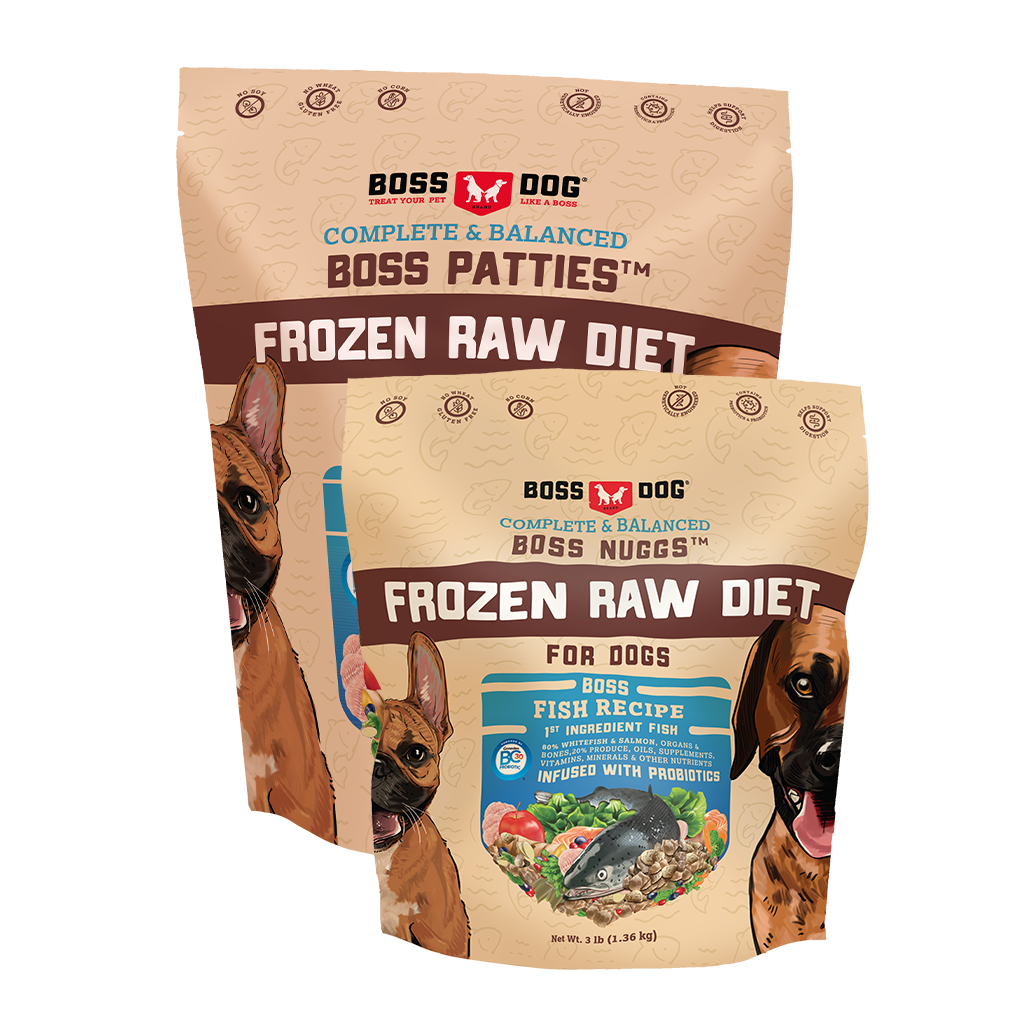 Boss Dog Raw Frozen Nuggets & Patties Fish Diet Boss Dog Raw Frozen Nuggets & Patties Fish Diet