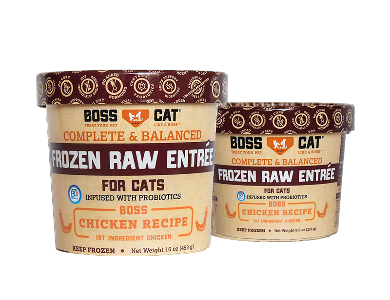 Boss Cat Raw Frozen Entree Chicken