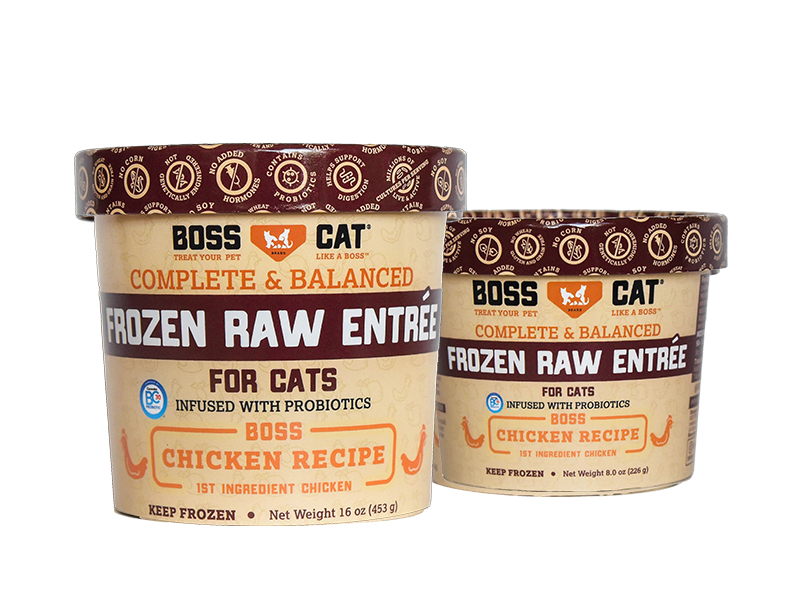 Boss Cat Raw Frozen Entree Chicken - Click Image to Close