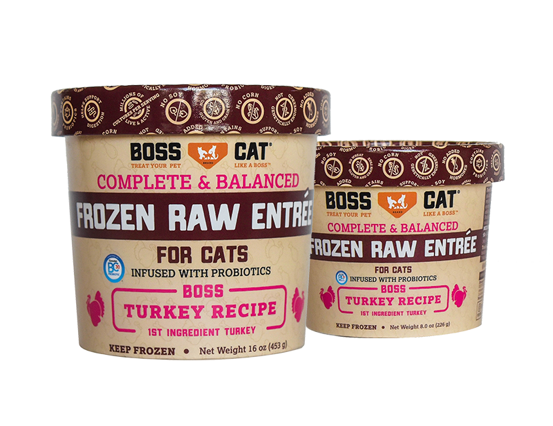 Boss Cat Raw Frozen Ebtree Turkey Diet