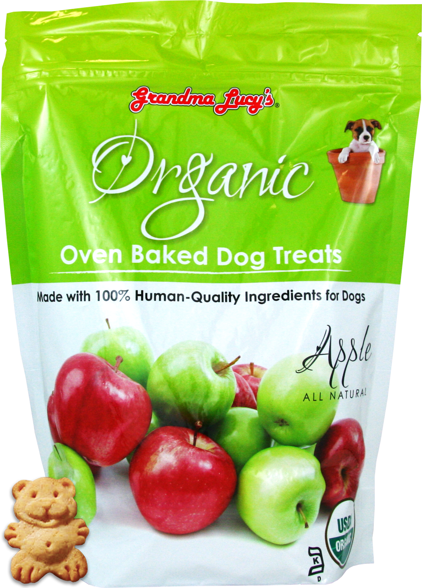 Grandma Lucy's Organic oven baked Apple Dog Treats - Click Image to Close