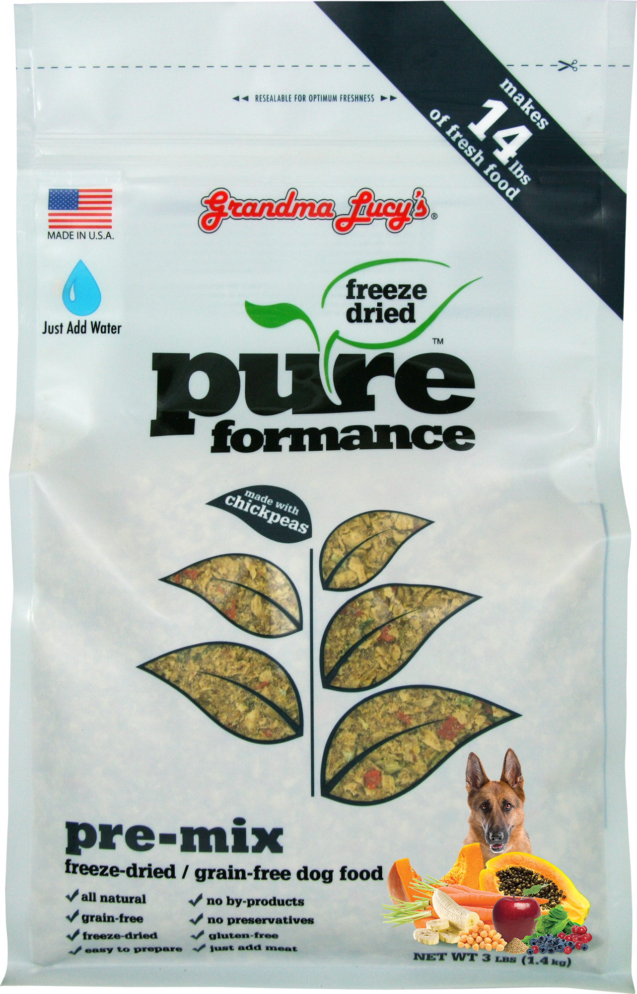 Grandma Lucy's Pureformace FD Premix 3lb Grandma Lucy's Pureformace FD Premix 3lb