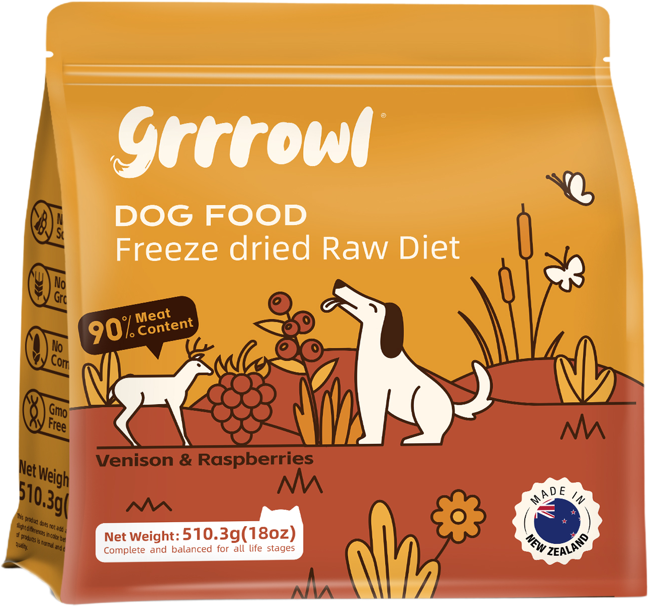 Grrrowl Freeze Dried Raw Diet for Dogs – Venison & Raspberries